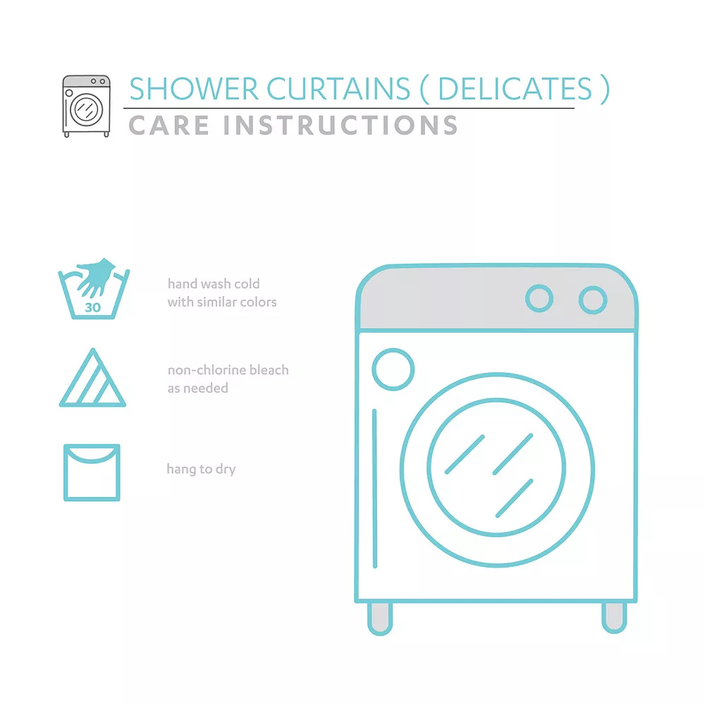 Lush Décor Lush Decor Lillian Fabric Shower Curtain 7 Lush Décor Lush Decor Lillian Fabric Shower Curtain - Image 5