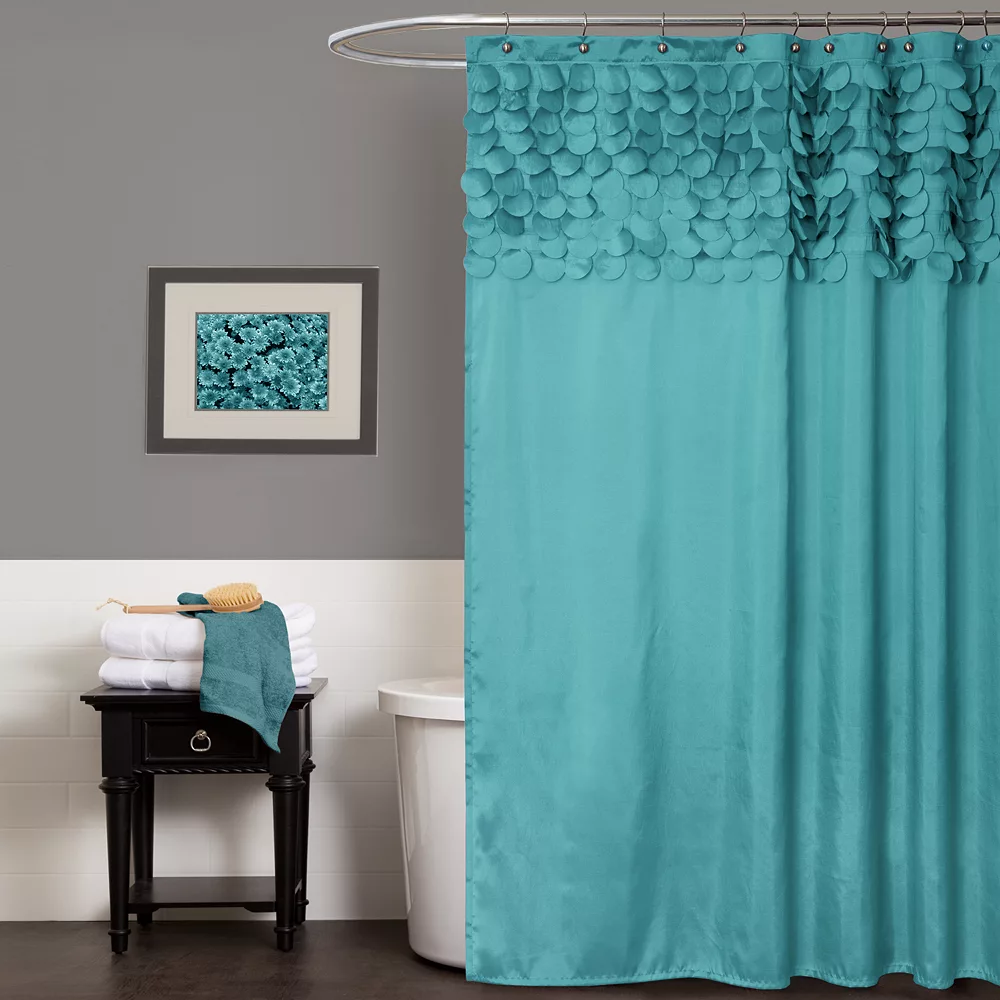 Lush Décor Lush Decor Lillian Fabric Shower Curtain 3 Lush Décor Lush Decor Lillian Fabric Shower Curtain