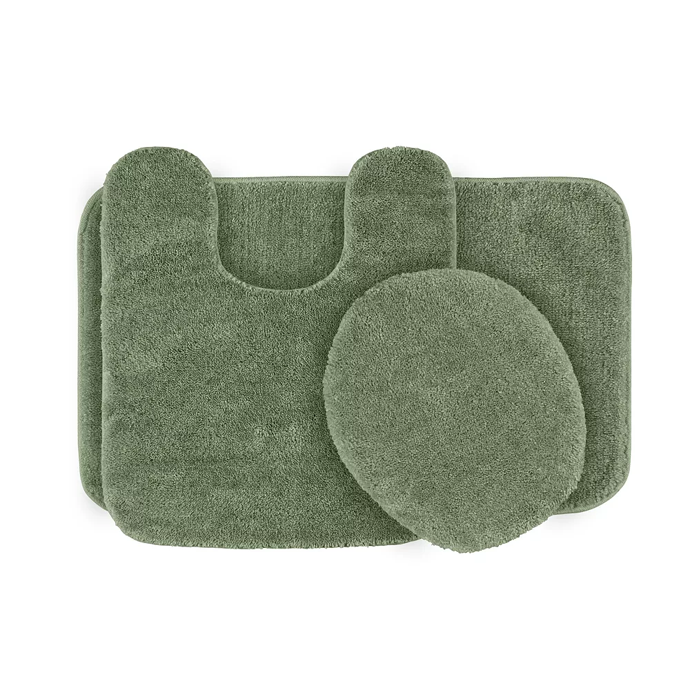 Garland Rug Deco Solid Plush 3-piece Bath Set 3 Garland Rug Deco Solid Plush 3-piece Bath Set