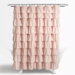 Lush Décor Lush Decor Ruffle Fabric Shower Curtain -Camden Isle Sales Shop 1425857 ALT2