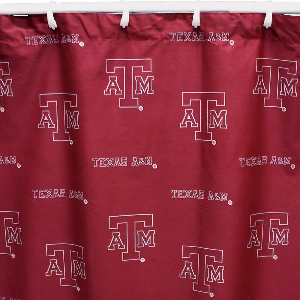 College Covers Texas A&M Aggies Printed Shower Curtain Cover 3 College Covers Texas A&M Aggies Printed Shower Curtain Cover