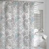 Cassadecor Floral Swirls Fabric Shower Curtain -Camden Isle Sales Shop 1842781 Blue Gray