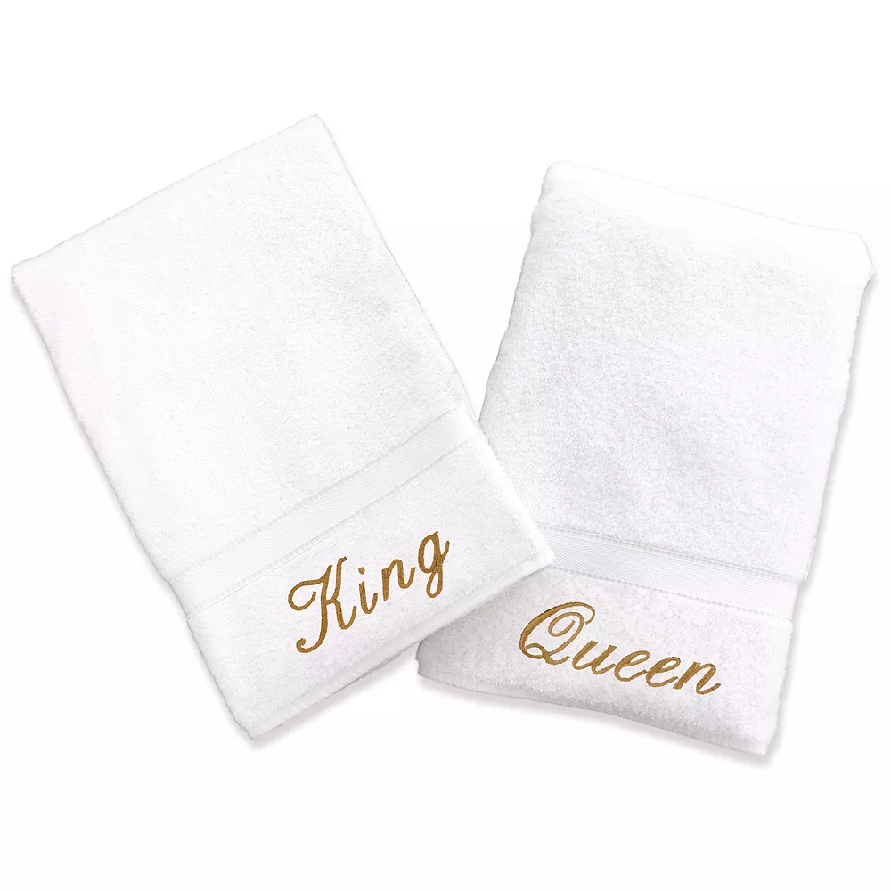 Linum Home Textiles Terry 2-pk. ''King'' & ''Queen'' Hand Towels 3 Linum Home Textiles Terry 2-pk. ''King'' & ''Queen'' Hand Towels