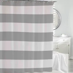 Cassadecor Stripe Fabric Shower Curtain