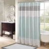 Madison Park Eastridge Faux Silk Shower Curtain -Camden Isle Sales Shop 2391575 Aqua