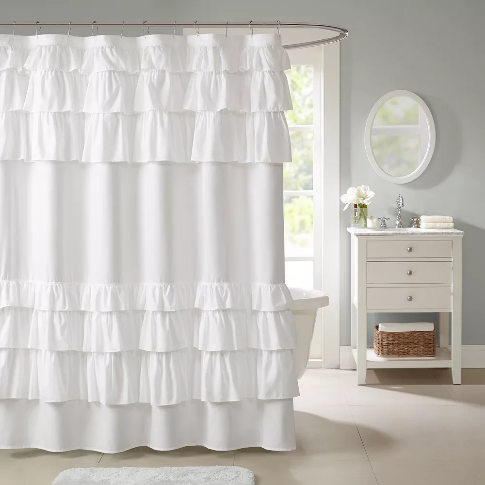 Madison Park Hope Ruffle Shower Curtain 3 Madison Park Hope Ruffle Shower Curtain