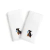 Linum Home Textiles Scottie Dog Holiday Embroidered Luxury 2-pack Hand Towels -Camden Isle Sales Shop 3103847