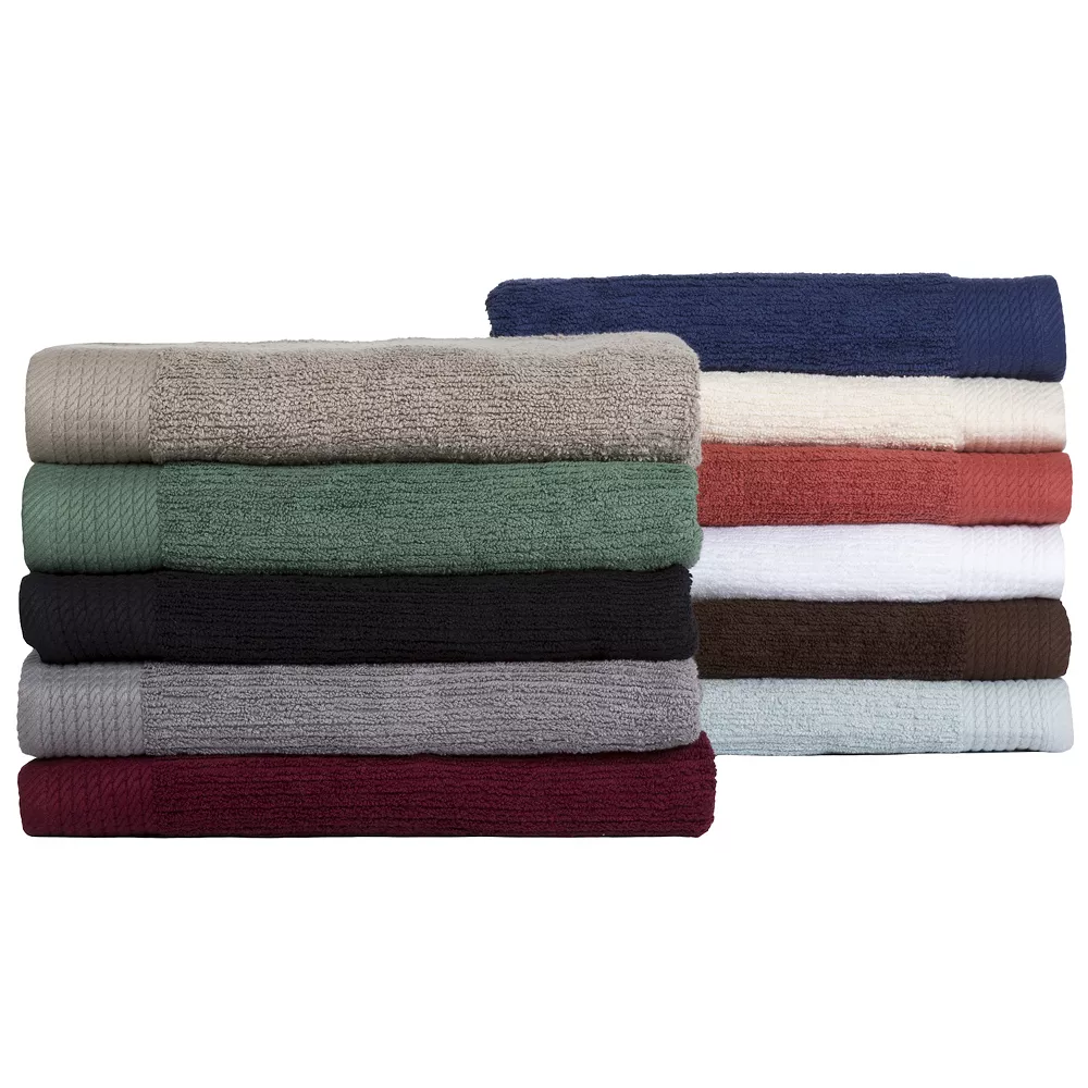 Portsmouth Home Ribbed Cotton 10-piece Bath Towel Set 4 Portsmouth Home Ribbed Cotton 10-piece Bath Towel Set - Image 2