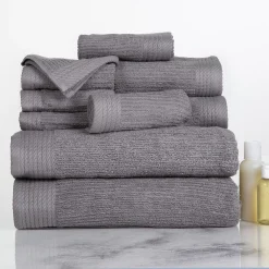 Portsmouth Home Ribbed Cotton 10-piece Bath Towel Set 7 Portsmouth Home Ribbed Cotton 10-piece Bath Towel Set -Camden Isle Sales Shop 3120423 ALT2