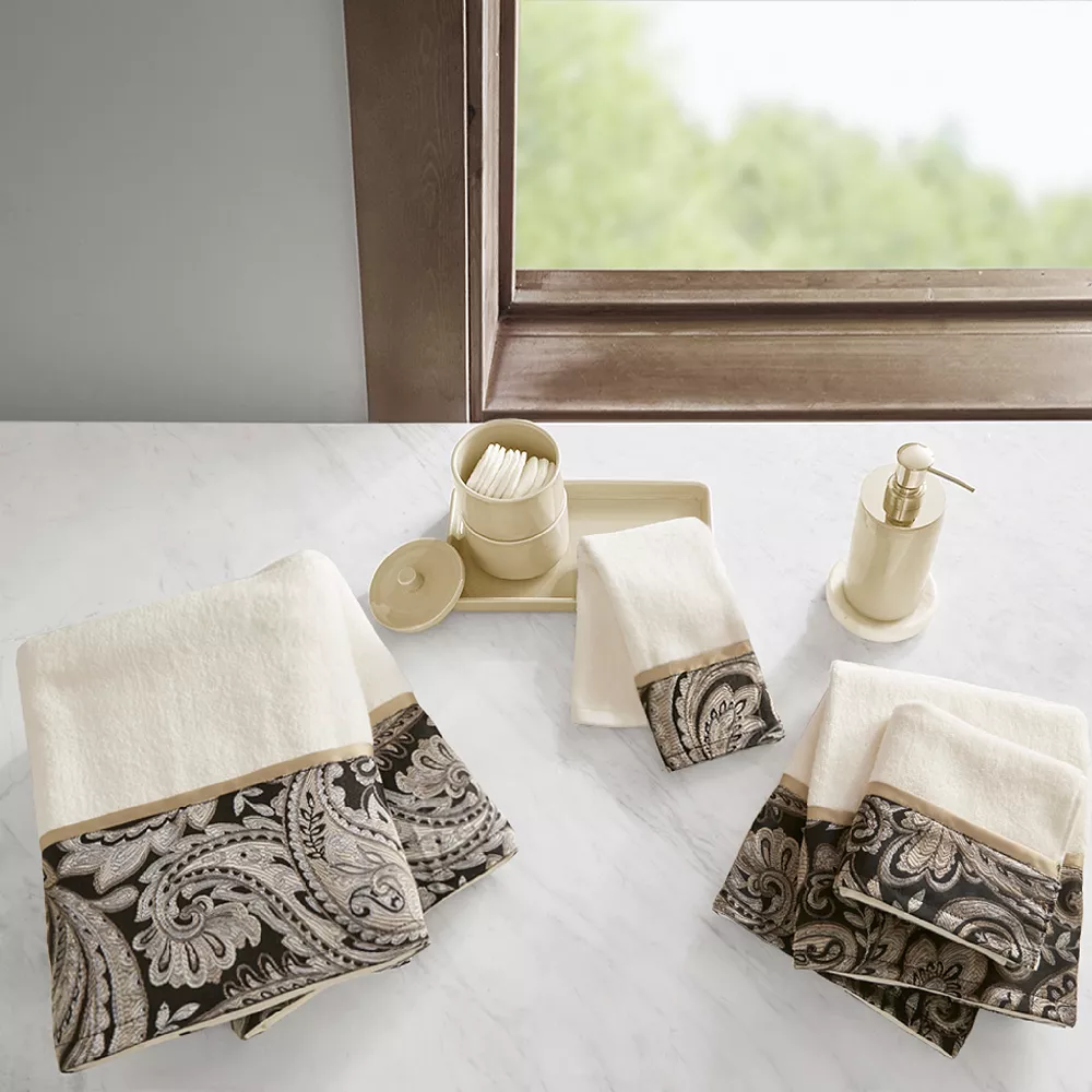 Madison Park Whitman Jacquard 6-piece Bath Towel Set 4 Madison Park Whitman Jacquard 6-piece Bath Towel Set - Image 2