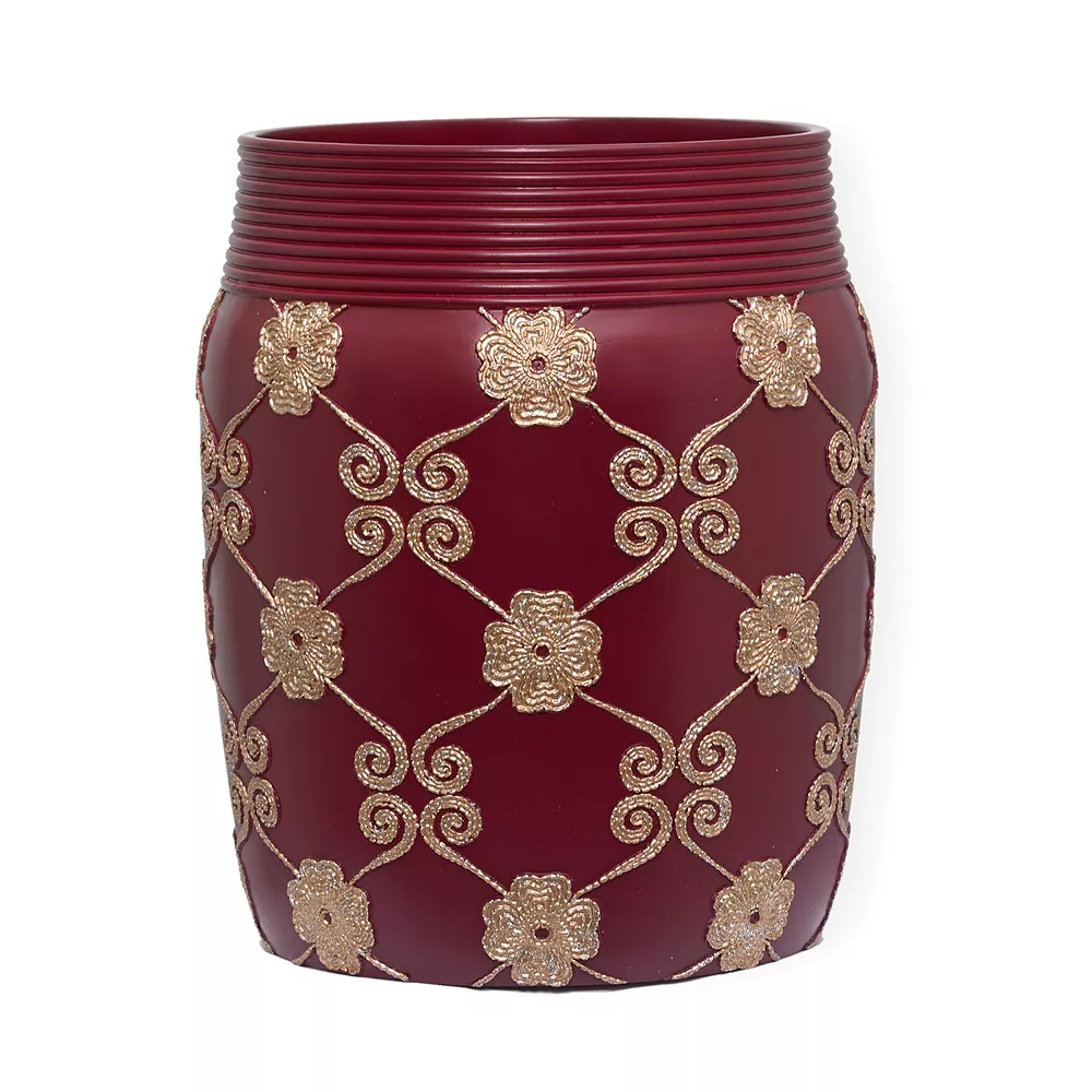 Popular Bath Elegant Rose Wastebasket 3 Popular Bath Elegant Rose Wastebasket