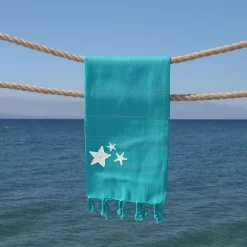 Linum Home Textiles Summer Fun Glittery Starfish Pestemal Beach Towel -Camden Isle Sales Shop 3304435 ALT4