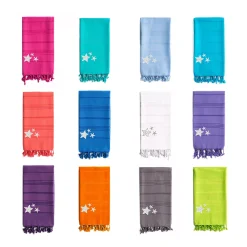 Linum Home Textiles Summer Fun Glittery Starfish Pestemal Beach Towel -Camden Isle Sales Shop 3304435 ALT5