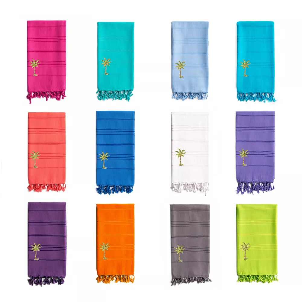 Jumping Beans Linum Home Textiles Summer Fun Breezy Palm Tree Pestemal Beach Towel 8 Jumping Beans Linum Home Textiles Summer Fun Breezy Palm Tree Pestemal Beach Towel - Image 6