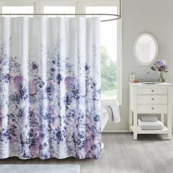 Madison Park Adella Floral Printed Shower Curtain