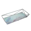 Home Details Marble Metallic Agate Design Geometric Vanity Tray