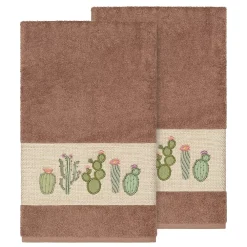 Linum Home Textiles Turkish Cotton Mila Embellished Bath Towel Set