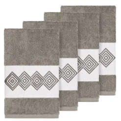 Linum Home Textiles Turkish Cotton Noah Embellished Hand Towel Set -Camden Isle Sales Shop 3421118 ALT