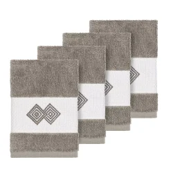 Linum Home Textiles Turkish Cotton Noah Embellished Washcloth Set -Camden Isle Sales Shop 3421129 ALT