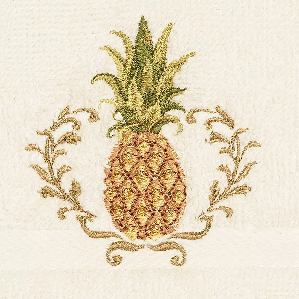 Linum Home Textiles Turkish Cotton Welcome Embellished Washcloth Set 5 Linum Home Textiles Turkish Cotton Welcome Embellished Washcloth Set - Image 3