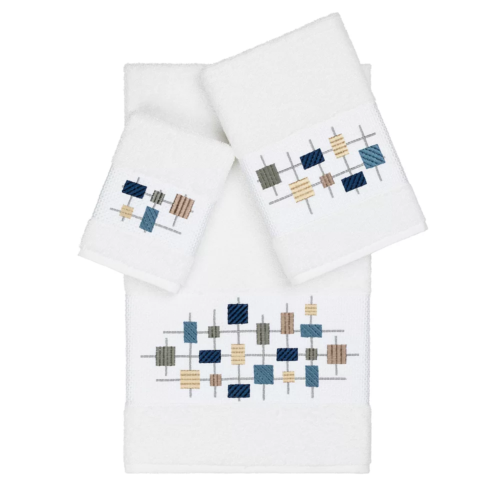 Linum Home Textiles 3-piece Turkish Cotton Khloe Embellished Towel Set 3 Linum Home Textiles 3-piece Turkish Cotton Khloe Embellished Towel Set