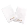 Linum Home Textiles 2-pack Embroidered "Mom" Hand Towels -Camden Isle Sales Shop 3436991