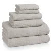 Cassadecor Turkish Checkered Textured 6-piece Bath Towel Set -Camden Isle Sales Shop 3506777 Dolphin Gray