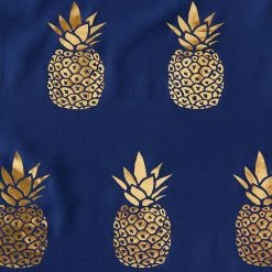 Saturday Knight, Ltd. Gilded Pineapple Fabric Shower Curtain -Camden Isle Sales Shop 3530100 ALT2