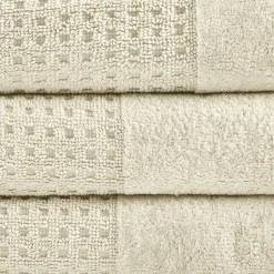 Madison Park Spa Waffle Cotton 6-piece Jacquard Antimicrobial Bath Towel Set 10 Madison Park Spa Waffle Cotton 6-piece Jacquard Antimicrobial Bath Towel Set -Camden Isle Sales Shop 3575814 ALT3