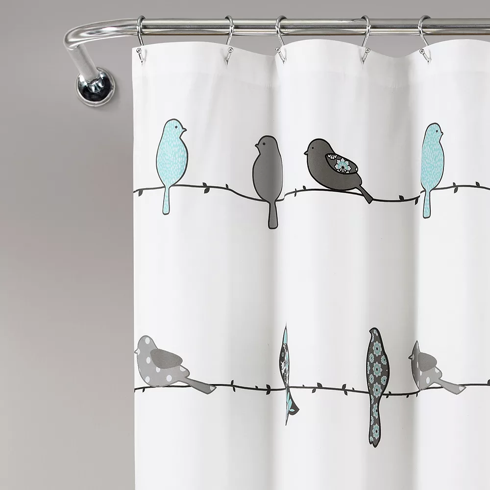 Lush Décor Lush Decor Rowley Birds Shower Curtain 4 Lush Décor Lush Decor Rowley Birds Shower Curtain - Image 2