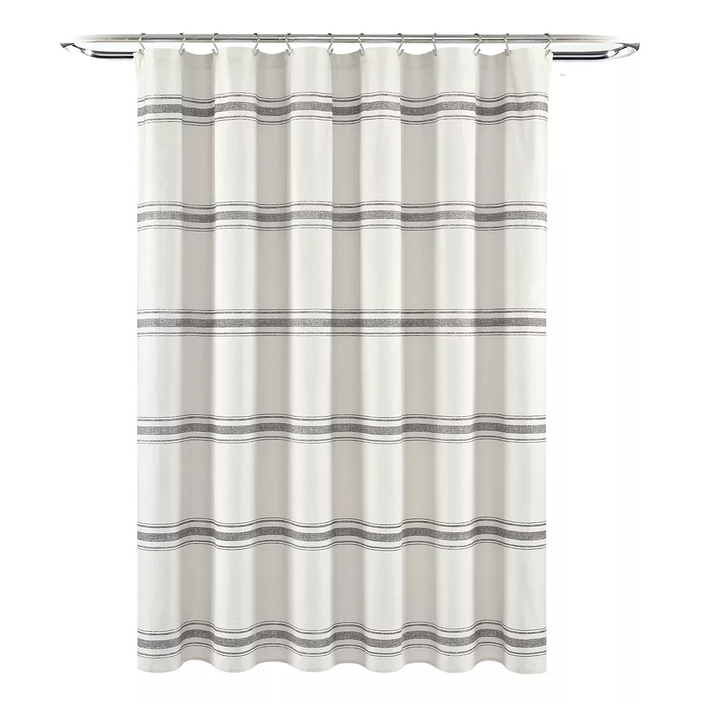 Lush Décor Lush Decor Farmhouse Stripe Shower Curtain 3 Lush Décor Lush Decor Farmhouse Stripe Shower Curtain