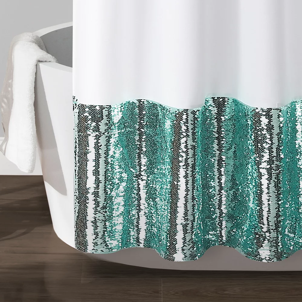 Lush Décor Lush Decor Mermaid Sequins Shower Curtain 7 Lush Décor Lush Decor Mermaid Sequins Shower Curtain - Image 5