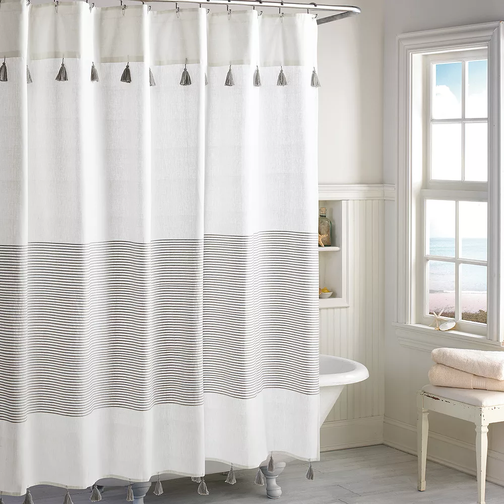 Peri Panama Stripe Shower Curtain 3 Peri Panama Stripe Shower Curtain
