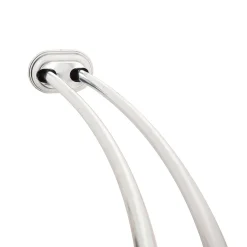 Zenna Home Never Rust Aluminum Adjustable Tension Curved Shower Rod