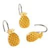 Saturday Knight, Ltd. Gilded Pineapple Shower Curtain Hooks - 12-pack -Camden Isle Sales Shop 3812723