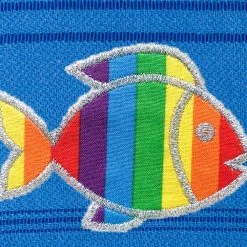Linum Home Textiles Turkish Cotton Summer Fun Sparkling Rainbow Fish Pestemal Beach Towel -Camden Isle Sales Shop 3994850 ALT3
