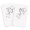 Linum Home Textiles Christmas 2-pack Dove Embroidered Luxury Turkish Cotton Hand Towels -Camden Isle Sales Shop 4130564 White