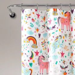 Lush Décor Lush Decor Unicorn Heart Shower Curtain -Camden Isle Sales Shop 4144411 ALT