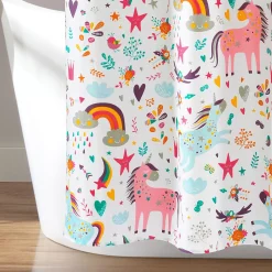 Lush Décor Lush Decor Unicorn Heart Shower Curtain -Camden Isle Sales Shop 4144411 ALT2