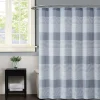 Truly Soft Grey Multi Stripe Shower Curtain -Camden Isle Sales Shop 4145172