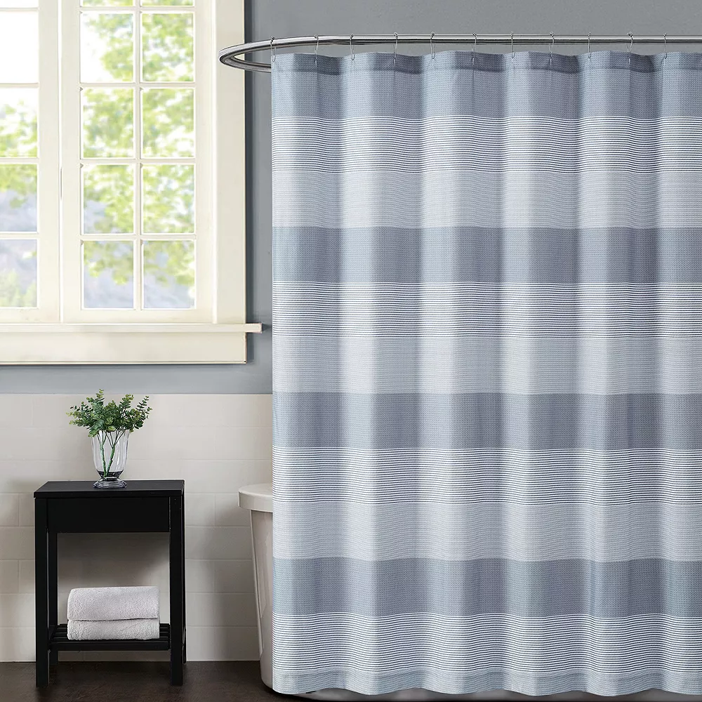 Truly Soft Grey Multi Stripe Shower Curtain 3 Truly Soft Grey Multi Stripe Shower Curtain