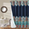 Lush Décor Lush Decor 14-piece Bohemian Meadow Shower Curtain Set -Camden Isle Sales Shop 4150103 Navy