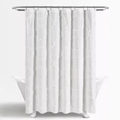 Lush Décor Lush Decor Avon Chenille Trellis Shower Curtain -Camden Isle Sales Shop 4150463 ALT3