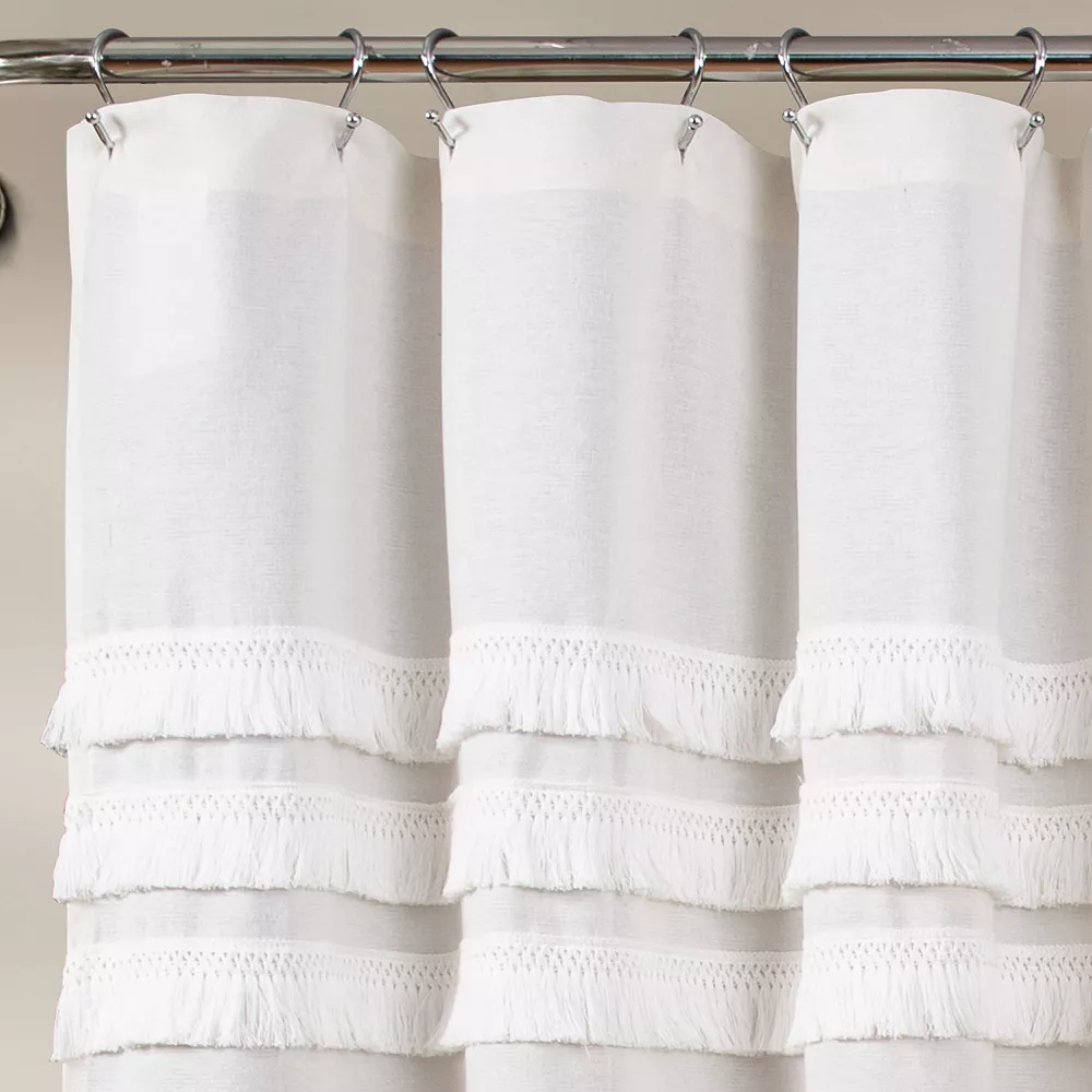 Lush Décor Lush Decor Ciel Tassel Shower Curtain 4 Lush Décor Lush Decor Ciel Tassel Shower Curtain - Image 2