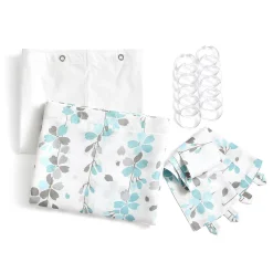 Lush Décor Lush Decor 16-piece Weeping Flora Double Swag Shower Curtain Ser -Camden Isle Sales Shop 4157224 ALT5