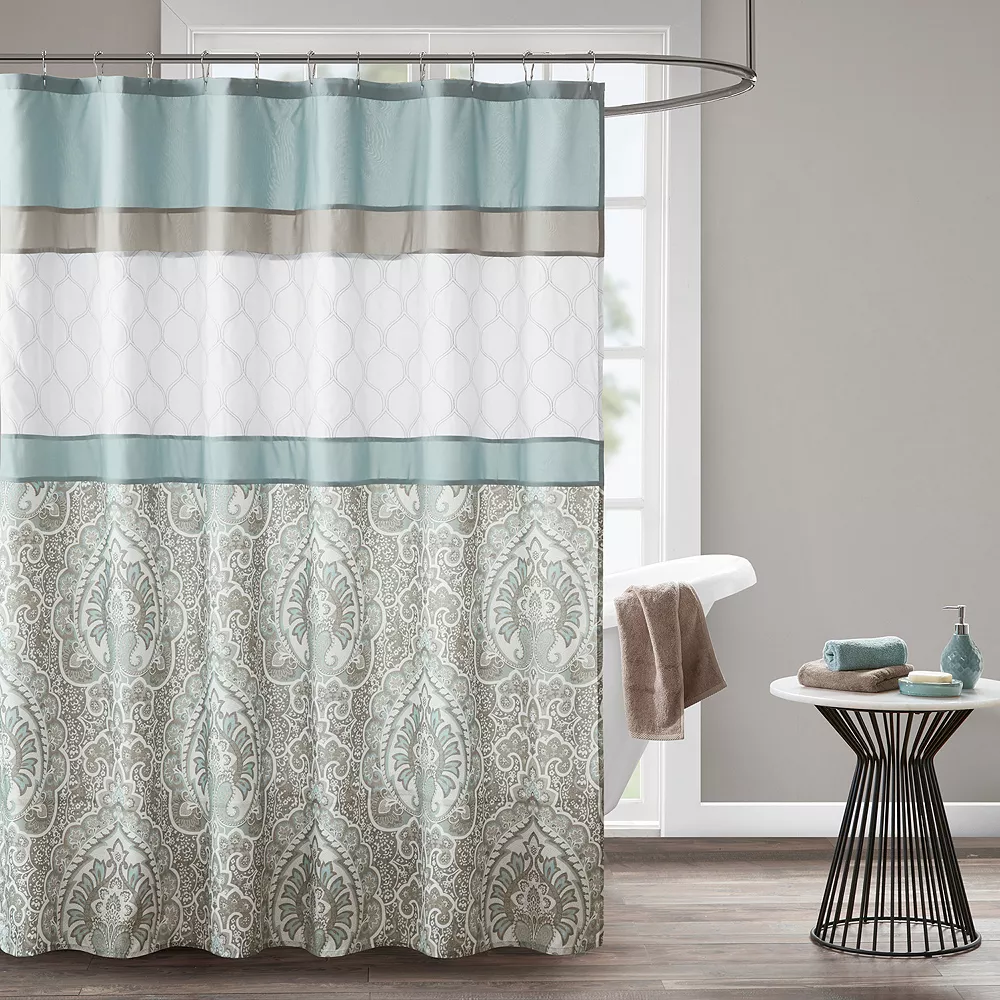 510 Design Josefina Pieced And Embroidered Shower Curtain 3 510 Design Josefina Pieced And Embroidered Shower Curtain