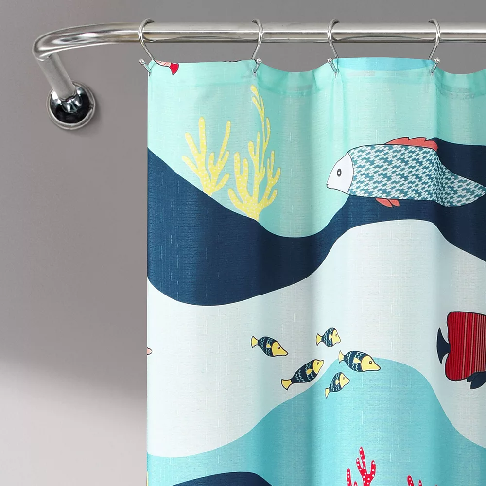 Lush Décor Lush Decor Sea Life Shower Curtain 4 Lush Décor Lush Decor Sea Life Shower Curtain - Image 2