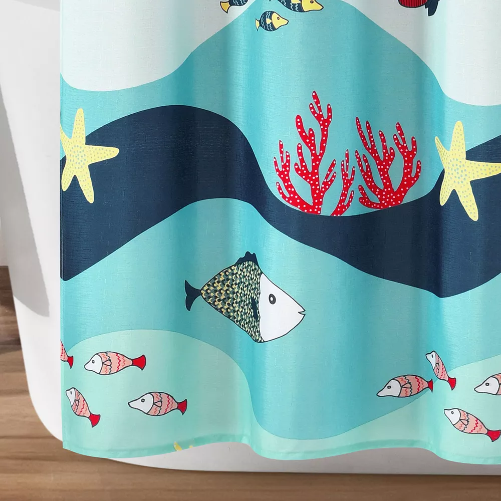 Lush Décor Lush Decor Sea Life Shower Curtain 5 Lush Décor Lush Decor Sea Life Shower Curtain - Image 3