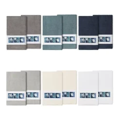 Linum Home Textiles Turkish Cotton Ava 2-pack Embellished Bath Towel Set -Camden Isle Sales Shop 4270950 ALT2