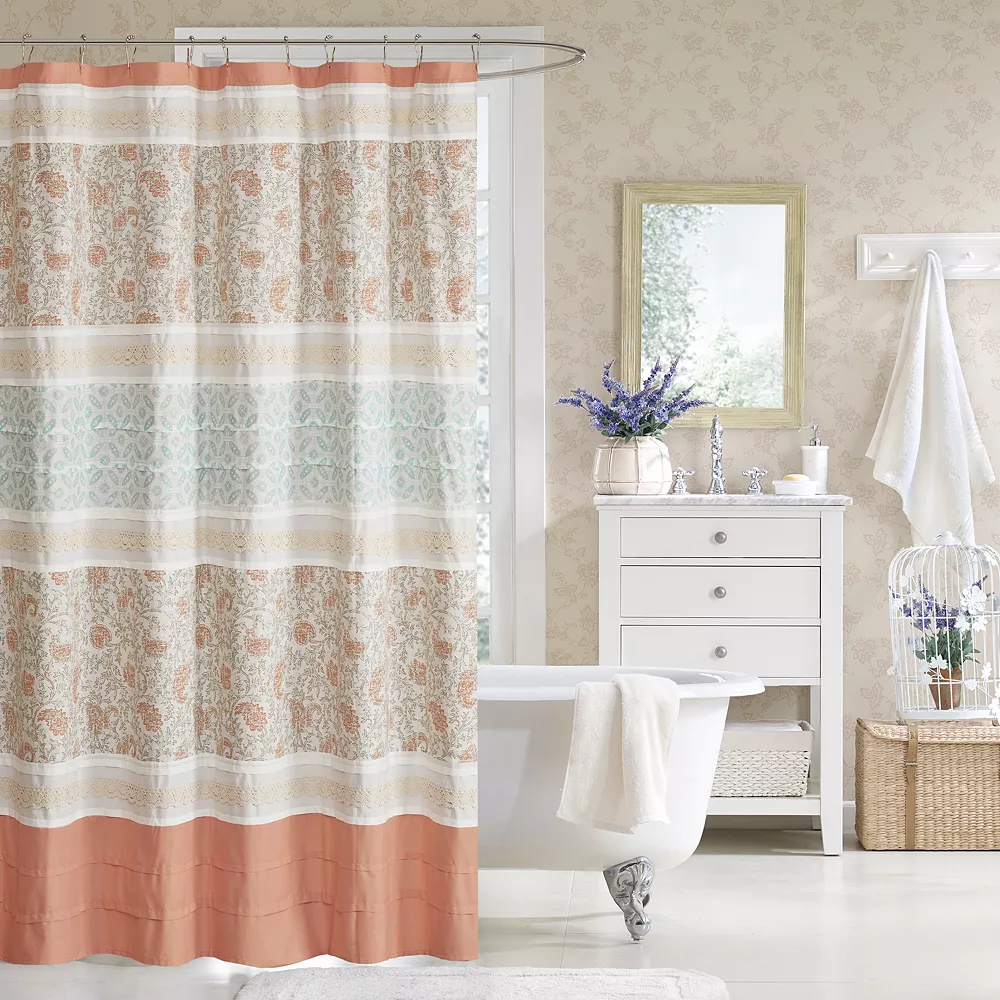 Madison Park Vanessa Cotton Shower Curtain 3 Madison Park Vanessa Cotton Shower Curtain